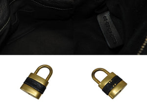 Chloe クロエ ハンドバッグ パディントン ワンショルダーバッグ ブラック レザー B19FG0 ゴールド金具 美品 中古 4b008661