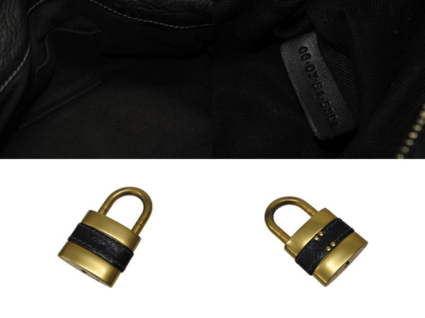 Chloe クロエ ハンドバッグ パディントン ワンショルダーバッグ ブラック レザー B19FG0 ゴールド金具 美品 中古 4b008661