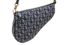 画像をギャラリービューアに読み込む, CHRISTIAN DIOR クリスチャンディオール トロッター サドルバッグ ワンショルダーバッグ サドルポーチ ネイビー 美品 中古 4b008665