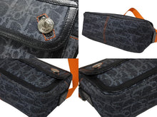 Load image into Gallery viewer, Christian Dior クリスチャンディオール ワンショルダーバッグ オレンジ ネイビー デニム レザー シルバー金具 美品 中古 4b008666