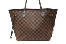 画像をギャラリービューアに読み込む, LOUIS VUITTON ルイヴィトン ダミエ ネヴァーフルMM トートバッグ N51105 PVC レザー ブラウン ゴールド金具 美品 中古 4b008669
