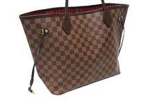 画像をギャラリービューアに読み込む, LOUIS VUITTON ルイヴィトン ダミエ ネヴァーフルMM トートバッグ N51105 PVC レザー ブラウン ゴールド金具 美品 中古 4b008669