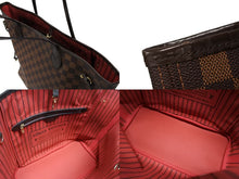 画像をギャラリービューアに読み込む, LOUIS VUITTON ルイヴィトン ダミエ ネヴァーフルMM トートバッグ N51105 PVC レザー ブラウン ゴールド金具 美品 中古 4b008669
