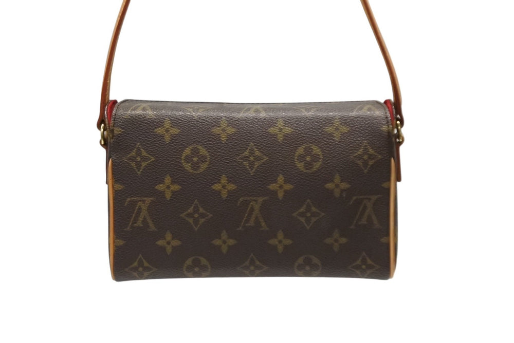 LOUIS VUITTON Handbag Recital Monogram Canvas M51900 Gold Hardware Brown Good Condition Used 4b008671