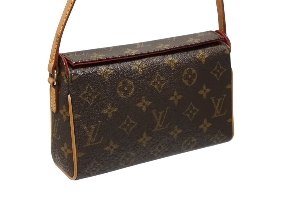 LOUIS VUITTON Handbag Recital Monogram Canvas M51900 Gold Hardware Brown Good Condition Used 4b008671