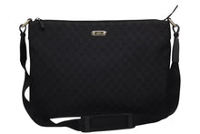 画像をギャラリービューアに読み込む, 極美品 GUCCI グッチ ワンショルダーバッグ 190628 レザー GGキャンバス ブラック シルバー金具 中古 4b008674