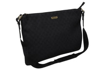 画像をギャラリービューアに読み込む, 極美品 GUCCI グッチ ワンショルダーバッグ 190628 レザー GGキャンバス ブラック シルバー金具 中古 4b008674