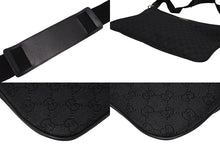 画像をギャラリービューアに読み込む, 極美品 GUCCI グッチ ワンショルダーバッグ 190628 レザー GGキャンバス ブラック シルバー金具 中古 4b008674