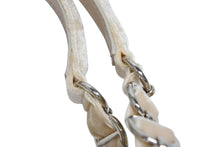 画像をギャラリービューアに読み込む, Christian Dior クリスチャンディオール トロッター リボン チェーン ハンドバッグ 01-RU-0065 ベージュ PVC ベロア シルバー金具 美品 中古 4b008676