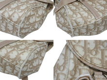 画像をギャラリービューアに読み込む, Christian Dior クリスチャンディオール トロッター リボン チェーン ハンドバッグ 01-RU-0065 ベージュ PVC ベロア シルバー金具 美品 中古 4b008676