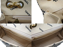 画像をギャラリービューアに読み込む, 極美品 CHANEL シャネル デカマトラッセ34 Sフラップ Wチェーンショルダーバッグ 3番台 ココマーク キャンバス ゴールド金具 中古 4b008680