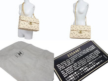 画像をギャラリービューアに読み込む, 極美品 CHANEL シャネル デカマトラッセ34 Sフラップ Wチェーンショルダーバッグ 3番台 ココマーク キャンバス ゴールド金具 中古 4b008680