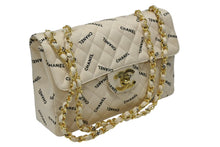 画像をギャラリービューアに読み込む, 極美品 CHANEL シャネル デカマトラッセ34 Sフラップ Wチェーンショルダーバッグ 3番台 ココマーク キャンバス ゴールド金具 中古 4b008680