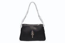 画像をギャラリービューアに読み込む, 新品未使用 CHROME HEARTS クロムハーツ チキンナゲットスモール ショルダーバッグ ダガー レザー シルバー925 ブラック 中古 4b008684
