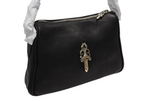 画像をギャラリービューアに読み込む, 新品未使用 CHROME HEARTS クロムハーツ チキンナゲットスモール ショルダーバッグ ダガー レザー シルバー925 ブラック 中古 4b008684