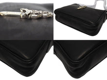 画像をギャラリービューアに読み込む, 新品未使用 CHROME HEARTS クロムハーツ チキンナゲットスモール ショルダーバッグ ダガー レザー シルバー925 ブラック 中古 4b008684