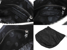 画像をギャラリービューアに読み込む, 新品未使用 CHROME HEARTS クロムハーツ チキンナゲットスモール ショルダーバッグ ダガー レザー シルバー925 ブラック 中古 4b008684