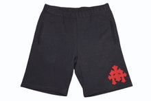 画像をギャラリービューアに読み込む, 新品未使用品 CHROME HEARTS クロムハーツ Y NOT クロスパッチ付き スウェットハーフパンツ ショーツ ネイビー サイズL 中古 4b008685