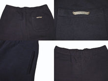 画像をギャラリービューアに読み込む, 新品未使用品 CHROME HEARTS クロムハーツ Y NOT クロスパッチ付き スウェットハーフパンツ ショーツ ネイビー サイズL 中古 4b008685