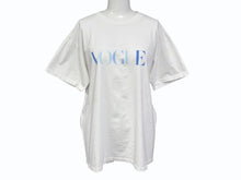画像をギャラリービューアに読み込む, 極美品 VINTAGE ヴィンテージ 90's VOGUE MAGAZINE ヴォーグ マガジン 半袖Tシャツ サイズL ホワイト ブルー 中古 4b008692