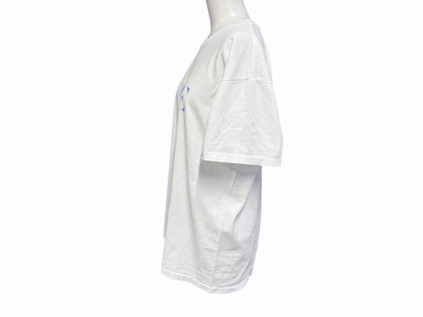 Very Good Condition VINTAGE Vintage 90's VOGUE MAGAZINE Vogue Magazine Short Sleeve T-Shirt Size L White Blue Used 4b008692