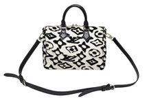 画像をギャラリービューアに読み込む, 極美品 LOUIS VUITTON ルイヴィトン スピーディー バンドリエール25 M45563 タフテッドモノグラム ブラック ホワイト シルバー金具 中古 4b008693