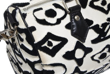 画像をギャラリービューアに読み込む, 極美品 LOUIS VUITTON ルイヴィトン スピーディー バンドリエール25 M45563 タフテッドモノグラム ブラック ホワイト シルバー金具 中古 4b008693