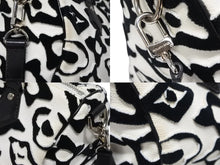 画像をギャラリービューアに読み込む, 極美品 LOUIS VUITTON ルイヴィトン スピーディー バンドリエール25 M45563 タフテッドモノグラム ブラック ホワイト シルバー金具 中古 4b008693