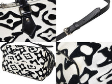 画像をギャラリービューアに読み込む, 極美品 LOUIS VUITTON ルイヴィトン スピーディー バンドリエール25 M45563 タフテッドモノグラム ブラック ホワイト シルバー金具 中古 4b008693