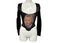 画像をギャラリービューアに読み込む, Vivienne Westwood ヴィヴィアンウエストウッド 1992FW Frans Hals Corset 長袖 コルセット シルク ブラック サイズ14 美品 中古 4b008699