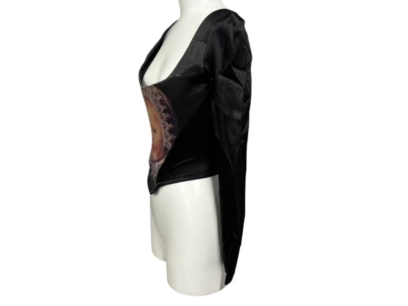 Vivienne Westwood ヴィヴィアンウエストウッド 1992FW Frans Hals Corset 長袖 コルセット シルク ブラック サイズ14 美品 中古 4b008699
