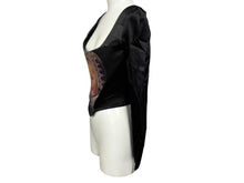 画像をギャラリービューアに読み込む, Vivienne Westwood ヴィヴィアンウエストウッド 1992FW Frans Hals Corset 長袖 コルセット シルク ブラック サイズ14 美品 中古 4b008699