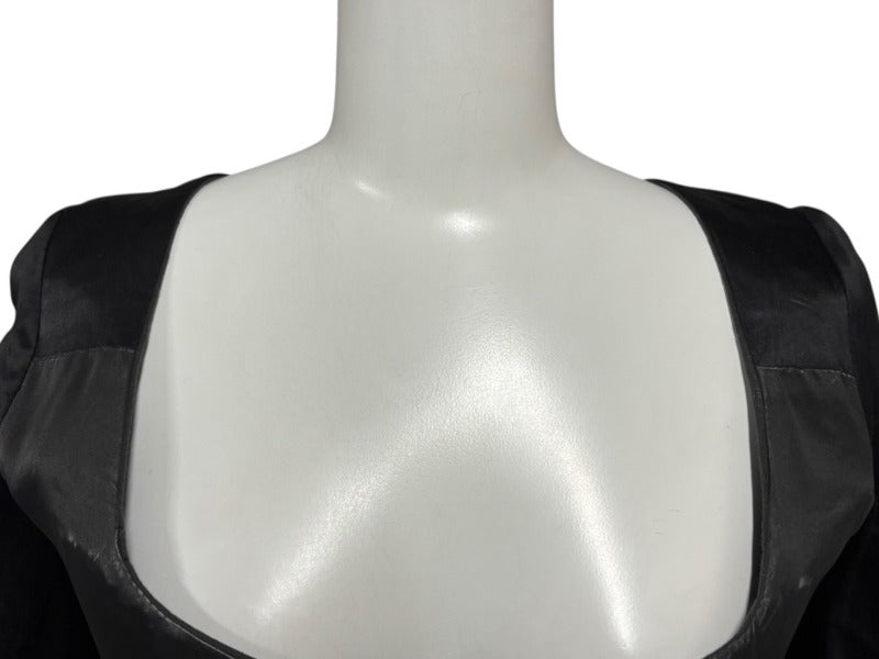 Vivienne Westwood ヴィヴィアンウエストウッド 1992FW Frans Hals Corset 長袖 コルセット シルク ブラック サイズ14 美品 中古 4b008699