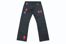 画像をギャラリービューアに読み込む, 新品同様 CHROME HEARTS クロムハーツ CHINO STRTLG FBRC クロスパッチ チノロングパンツ ブラック サイズ34 中古 4b008703