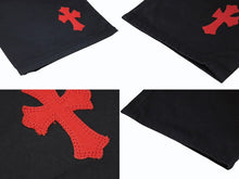 画像をギャラリービューアに読み込む, 新品同様 CHROME HEARTS クロムハーツ CHINO STRTLG FBRC クロスパッチ チノロングパンツ ブラック サイズ34 中古 4b008703