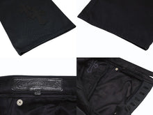 画像をギャラリービューアに読み込む, 新品同様 CHROME HEARTS クロムハーツ CHINO STRTLG FBRC クロスパッチ チノロングパンツ ブラック サイズ34 中古 4b008703