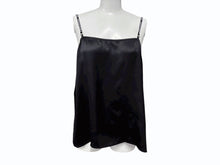 画像をギャラリービューアに読み込む, 新品未使用 CHROME HEARTS クロムハーツ SHIRT W A LA MODE シルクキャミソール サイズL ブラック シルバー925 ロゴストラップ 中古 4b008717
