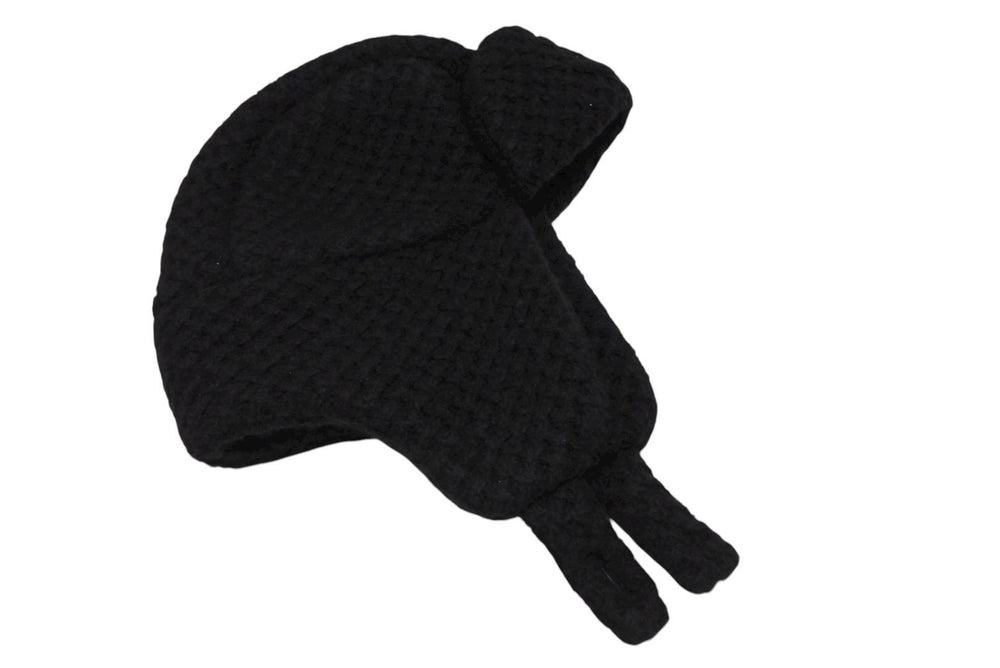 New and unused CHANEL CHAPKA HAT Trapper hat AAB464 Coco mark cashmere silk black used 4b008720