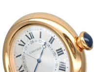 画像をギャラリービューアに読み込む, CARTIER カルティエ DIABOLO ディアボロ 置き時計 テーブルクロック 6606 重量約201.2g ケース61mm クォーツ シルバー文字盤 美品 中古 4b008722