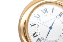 画像をギャラリービューアに読み込む, CARTIER カルティエ DIABOLO ディアボロ 置き時計 テーブルクロック 6606 重量約201.2g ケース61mm クォーツ シルバー文字盤 美品 中古 4b008722