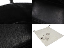 画像をギャラリービューアに読み込む, HERMES エルメス バーキン25 ハンドバッグ □N刻印 ヴォーエプソン ブラック P金具 美品 中古 4b008725