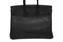 画像をギャラリービューアに読み込む, HERMES エルメス バーキン25 ハンドバッグ □N刻印 ヴォーエプソン ブラック P金具 美品 中古 4b008725