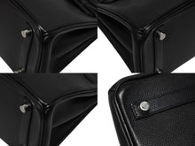 画像をギャラリービューアに読み込む, HERMES エルメス バーキン25 ハンドバッグ □N刻印 ヴォーエプソン ブラック P金具 美品 中古 4b008725