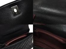 画像をギャラリービューアに読み込む, CHANEL シャネル トップハンドルバッグ ココハンドル チェーンショルダー A92992 22番台 ブラック キャビアスキン シルバー金具 美品 中古 4B008726