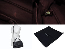 画像をギャラリービューアに読み込む, CHANEL シャネル トップハンドルバッグ ココハンドル チェーンショルダー A92992 22番台 ブラック キャビアスキン シルバー金具 美品 中古 4B008726