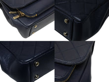 画像をギャラリービューアに読み込む, 極美品 CHANEL シャネル ビジネスアフィニティ マトラッセ チェーンショルダーバッグ スモール 30番台 ネイビー キャビアスキン ゴールド金具 中古 4b008727
