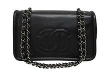 画像をギャラリービューアに読み込む, CHANEL シャネル タイムレスクロス CC チェーンショルダーバッグ 15番台 ブラック キャビアスキン シルバー金具 中古 4b008729