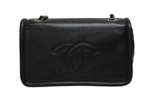 画像をギャラリービューアに読み込む, CHANEL シャネル タイムレスクロス CC チェーンショルダーバッグ 15番台 ブラック キャビアスキン シルバー金具 中古 4b008729