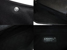 画像をギャラリービューアに読み込む, CHANEL シャネル タイムレスクロス CC チェーンショルダーバッグ 15番台 ブラック キャビアスキン シルバー金具 中古 4b008729