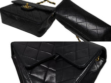 画像をギャラリービューアに読み込む, 極美品 CHANEL シャネル ミニマトラッセ 17 チェーンショルダーバッグ 1番台 ラムスキン ココマーク ブラック ゴールド金具 中古 4b008731